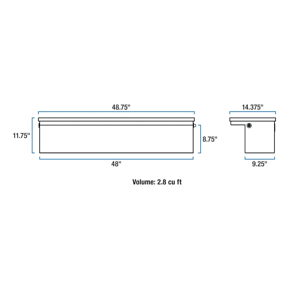 UWS 48" Truck Side Tool Box With Low Profile