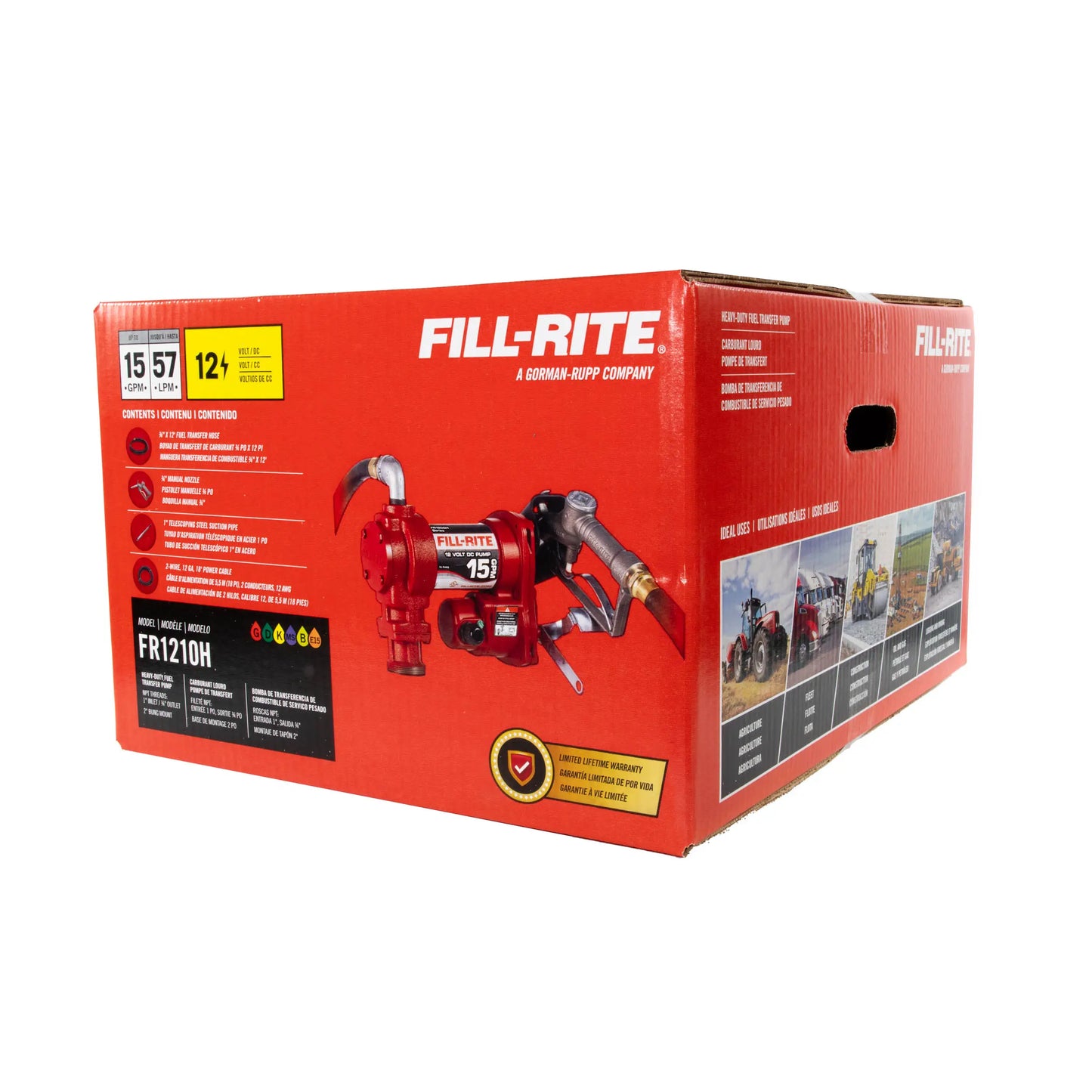 Fill-Rite 15 Gallon Per Minute Fuel Transfer Pump With Nozzle