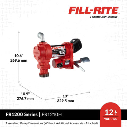 Fill-Rite 15 Gallon Per Minute Fuel Transfer Pump With Nozzle