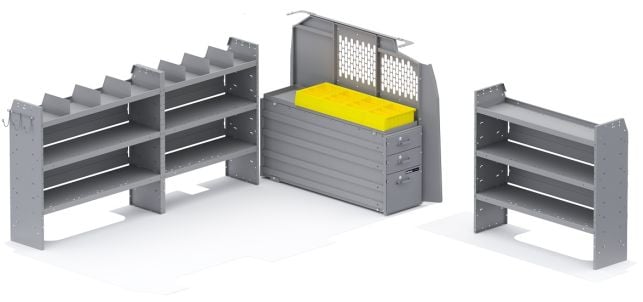 Holman Heavy Duty Drawers Van Package - Chevy/GMC Express/Savana 155-in WB - 52GML