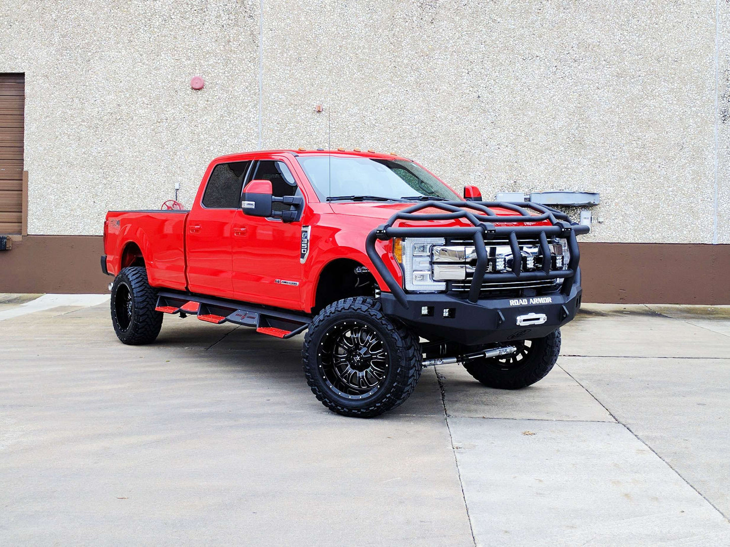 Road Armor Stealth Front Winch Bumper Titan II Guard - Intimidator 2017-2022 Ford F-250 F-350 - 617F3B