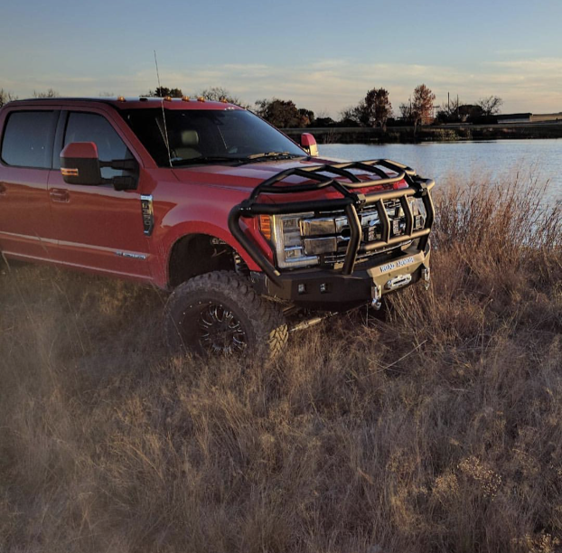 Road Armor Stealth Front Winch Bumper Titan II Guard - Intimidator 2017-2022 Ford F-250 F-350 - 617F3B
