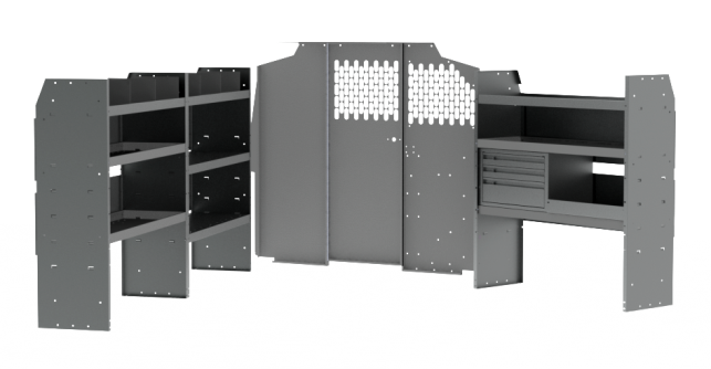 Commercial Bin Shelving Package for Mercedes Metris - Regular 126-in WB