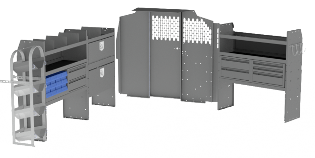 HVAC Shelving Package for Mercedes Metris - Regular 126-in WB