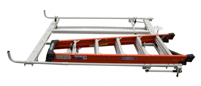 Step Ladder Guide Brackets Clamp & Lock Ladder Racks - 6' Step Ladder Bracket - 40815 - Upfit Supply