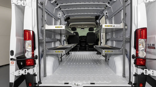 Cargo Van Folding Shelf Kit - 60" W x 20" D
