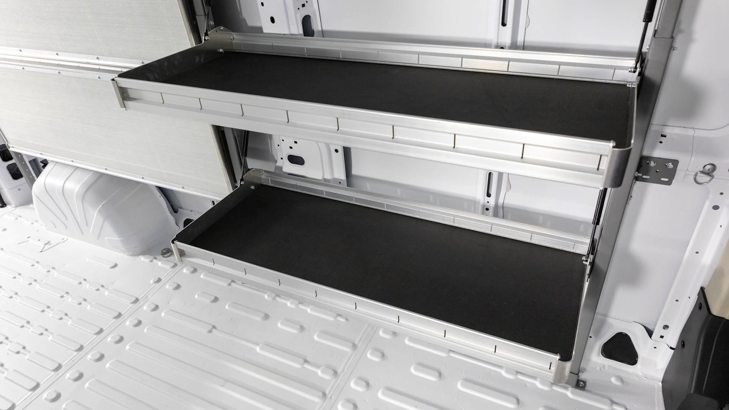 Cargo Van Folding Shelf Kit - 48" W x 20" D