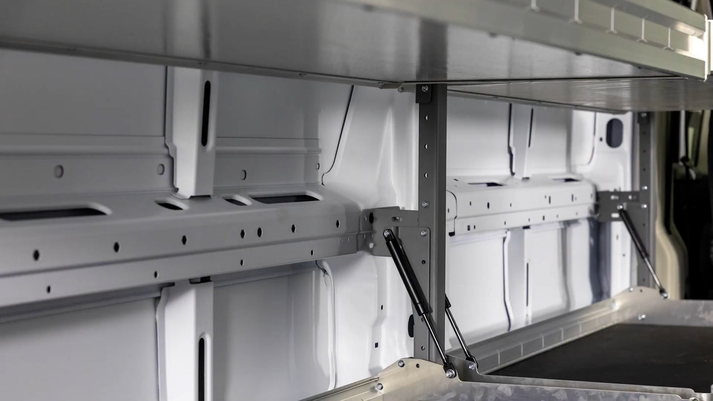 Cargo Van Folding Shelf Kit - 48" W x 20" D