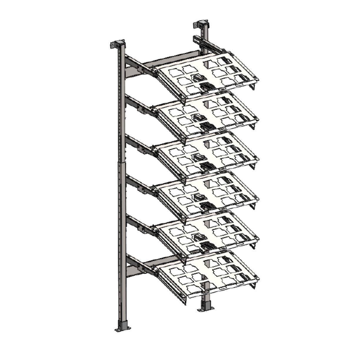 Holman ProStow Single Sliding Packout-Compatible Van Shelving - 6 Shelves - 48061SP