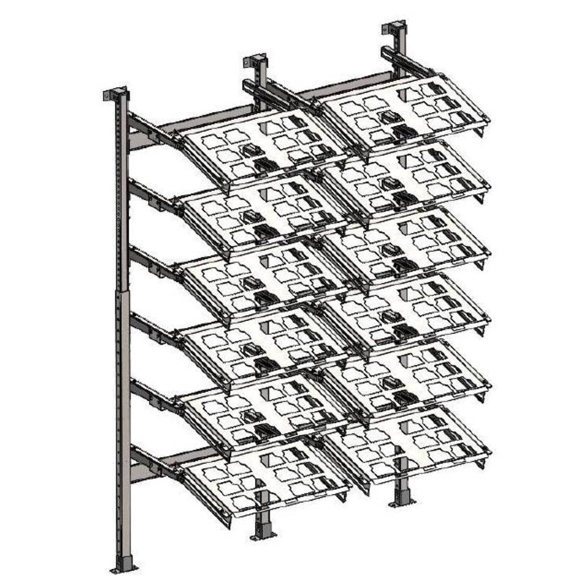Holman ProStow Double Sliding Packout-Compatible Van Shelving - 6 Shelves - 48062SP