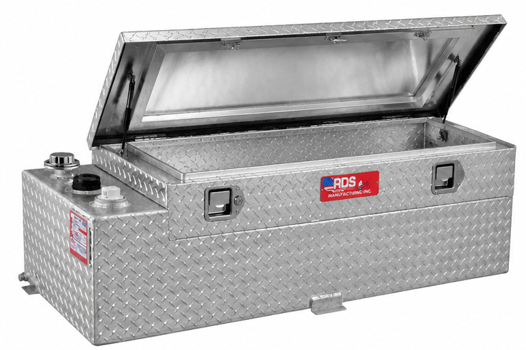 RDS 60-Gallon Aluminum Transfer Tank and Toolbox Combo - 57-in x 20-in x 22.75-in - 71925