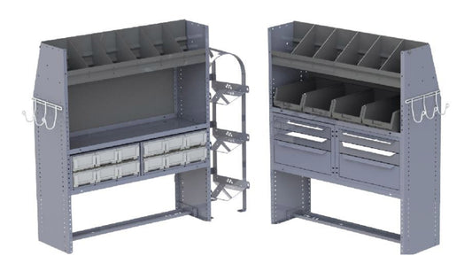 Masterack HVAC Shelving Package for Ford Transit Connect & RAM ProMaster City