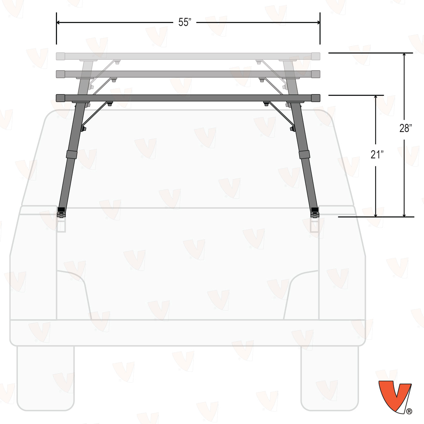 Vantech P-Series Ladder Rack for RAMBOX