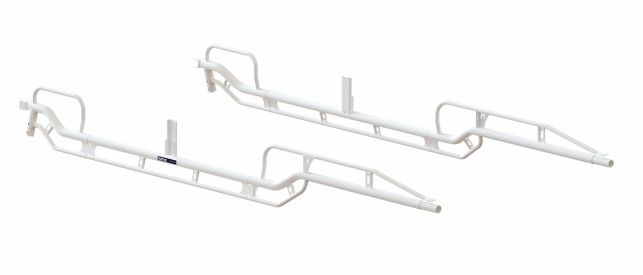 Holman The Pro Rack Side Channel Kit - Forklift Loadable, Long Bed, Single Cab, White