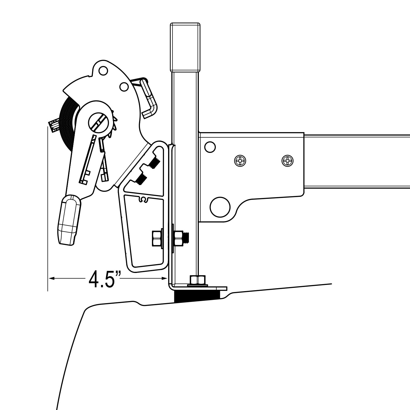 Vantech Self-Contained Ratchet Tie-Down for H1 System