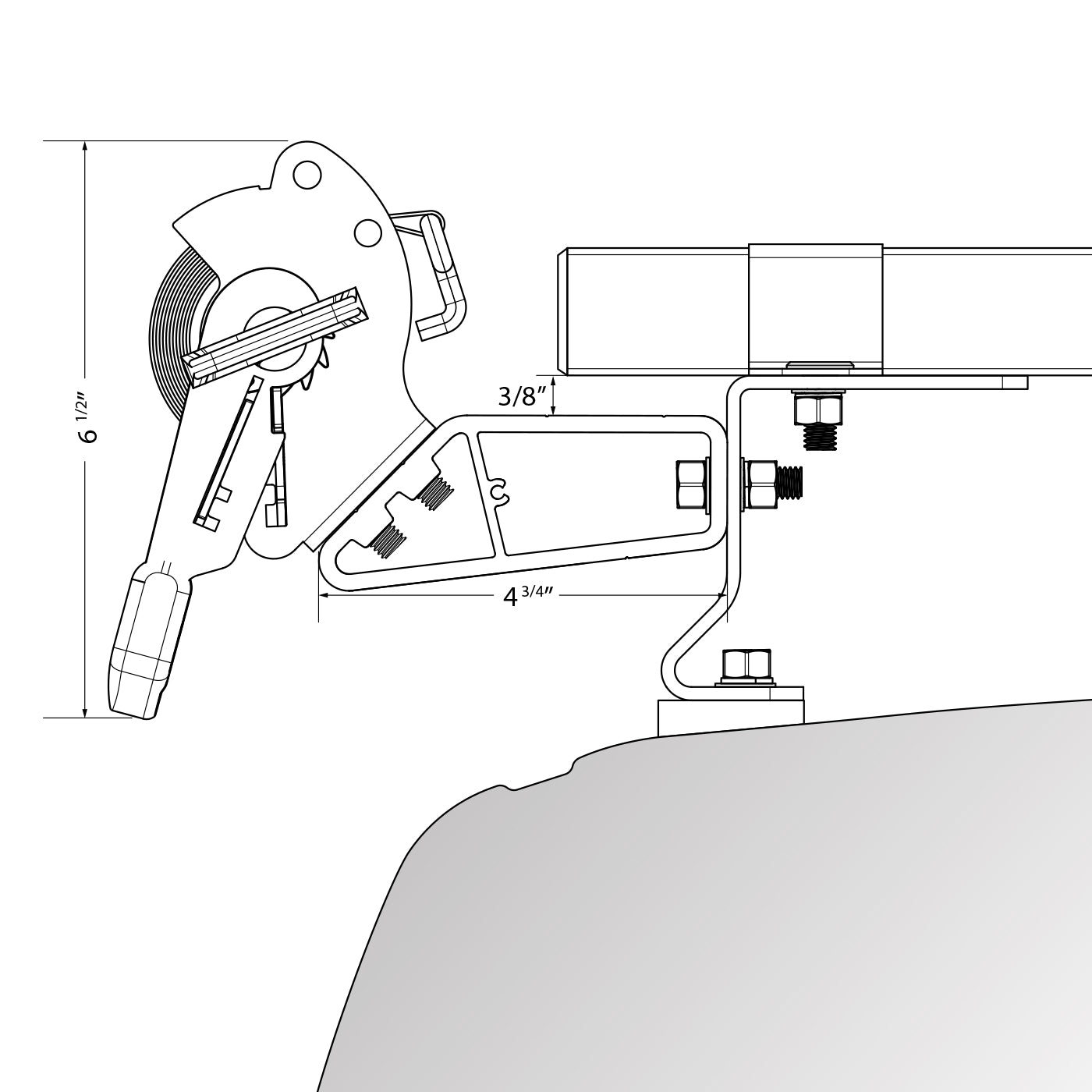 Vantech Self-Contained Ratchet Tie-Down for M Series System