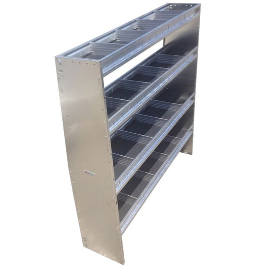 Aluminum Adjustable 4 Shelf Unit - 42" W x 60" H x 13" D