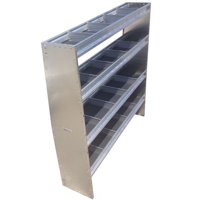 Aluminum Adjustable 4 Shelf Unit - 60" W x 60" H x 13" D