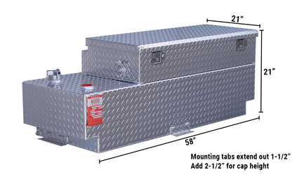 ATI 58 Gallon Transfer Tank/Toolbox Combo - 9-in H Toolbox