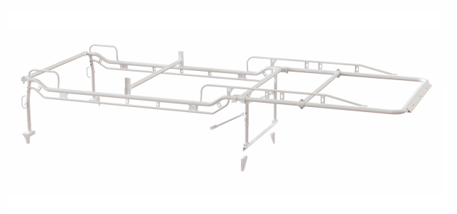 Holman The Pro Rack Full Kit for Service Bodies - Body Type: Extended Cab | Bed Length: 9-ft | Style: Forklift Loadable | Color: White