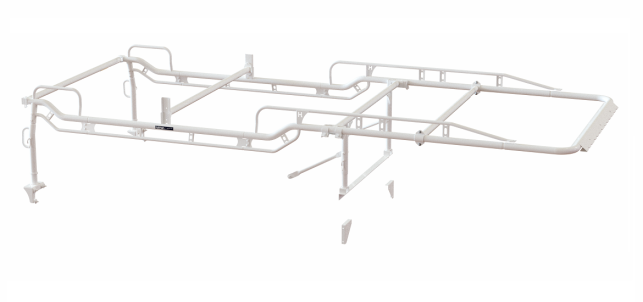 Holman The Pro Rack Full Kit for Service Bodies - Body Type: Extended Cab | Bed Length: 8-ft | Style: Forklift Loadable | Color: White