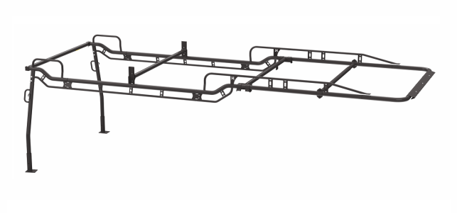 Holman The Pro Rack Leg & Bars Kit - Platform Body, 11-ft Body, Regular Cab, Forklift Loadable, Black - 2PBF1R