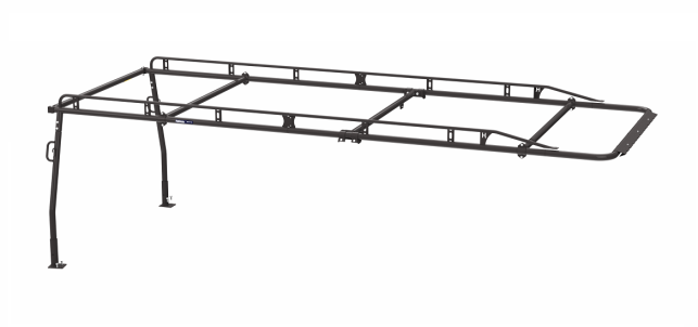 Holman The Pro Rack Leg & Bars Kit - Platform Body, 11Ft Body, Regular Cab, Black - 2PBS1R