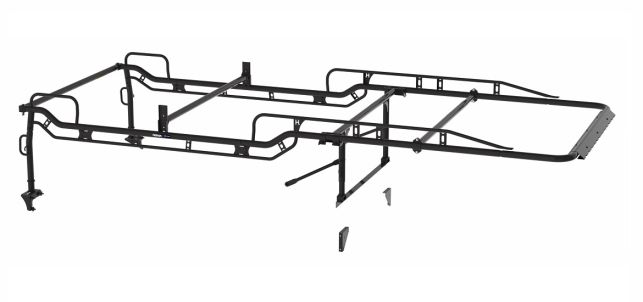 Holman The Pro Rack Full Kit for Service Bodies - Body Type: Extended Cab | Bed Length: 8-ft | Style: Forklift Loadable | Color: Black