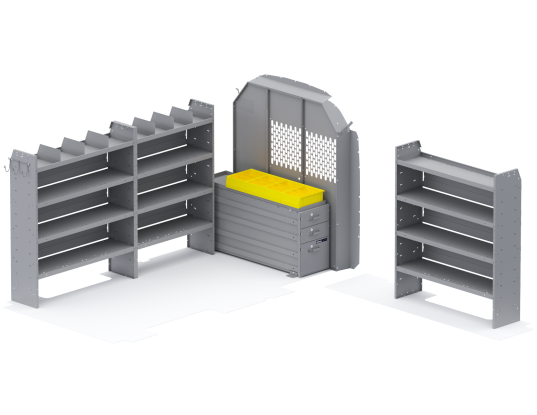 Holman Heavy Duty Drawers Van Package - Ford Transit Mid Roof 148-in WB - 52TLM