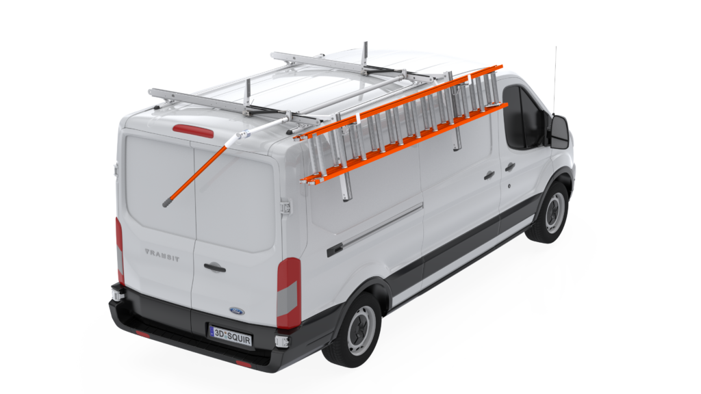 Masterack Uplyft Aluminum Slide Down Ladder Rack Ford Transit Mid High Roof Upfit Supply