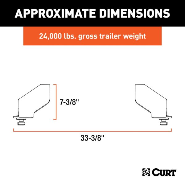 CURT Puck System 5th Wheel Legs, Select Ford F-250, F-350, F-450, 8' Bed, 24K - 16017 - Image 6
