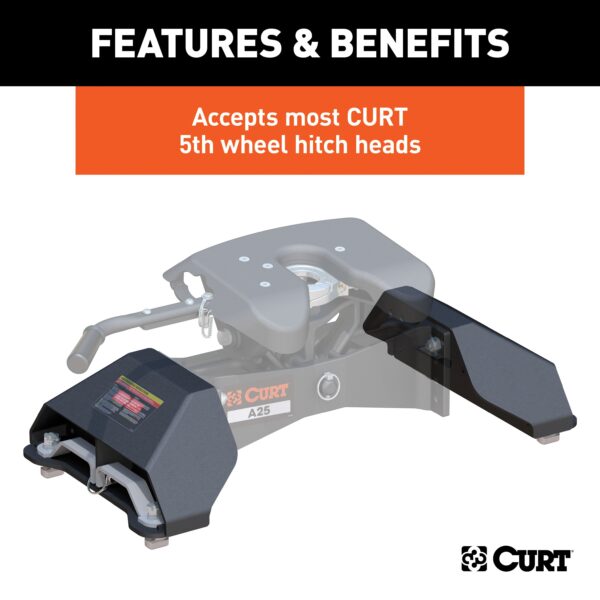 CURT Puck System 5th Wheel Legs, Select Ford F-250, F-350, F-450, 8' Bed, 24K - 16017 - Image 3