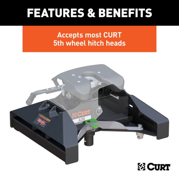 CURT Puck System 5th Wheel Legs, Select Nissan Titan XD, 8' Bed, 20K - 16026 - Image 3