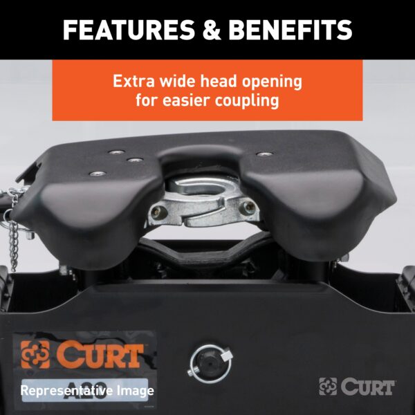 CURT A20 5th Wheel Hitch, Select Ford F-250, F-350, F-450, 8' Bed Puck System - 16034 - Image 10
