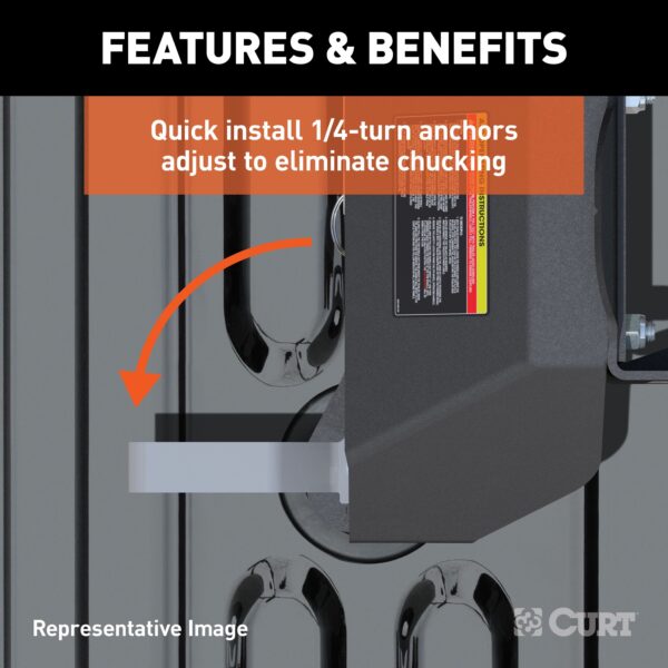 CURT A25 5th Wheel Hitch, Select Ford F-250, F-350, F-450, 8' Bed Puck System - 16036 - Image 3