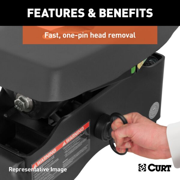 CURT A25 5th Wheel Hitch, Select Ford F-250, F-350, F-450, 8' Bed Puck System - 16036 - Image 8