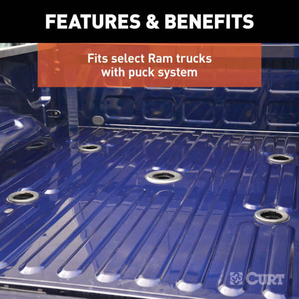 CURT A25 5th Wheel Hitch, Select Ram 2500, 3500, 8' Bed Puck System - 16046 - Image 4