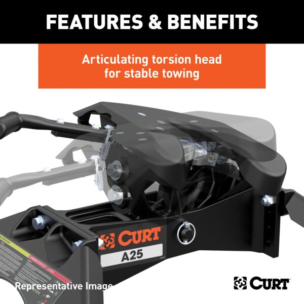 CURT A25 5th Wheel Hitch, Select Ram 2500, 3500, 8' Bed Puck System - 16046 - Image 6