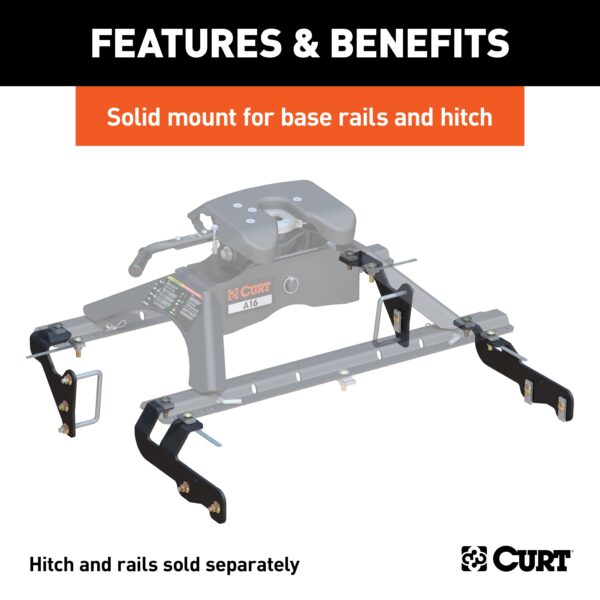 CURT Custom 5th Wheel Brackets, Select Ram 1500 - 16307 - Image 3