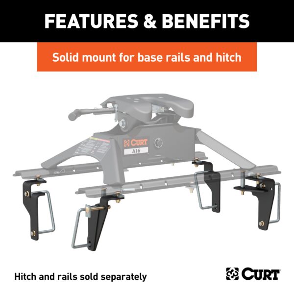 CURT Custom 5th Wheel Brackets, Select Ram 2500, 3500 - 16430 - Image 3
