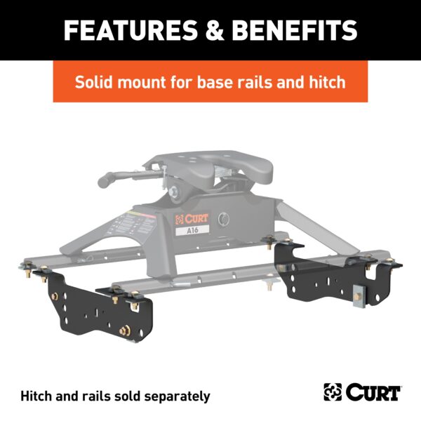 CURT Custom 5th Wheel Brackets, Select Ford F-250, F-350, F-450 Super Duty - 16448 - Image 3