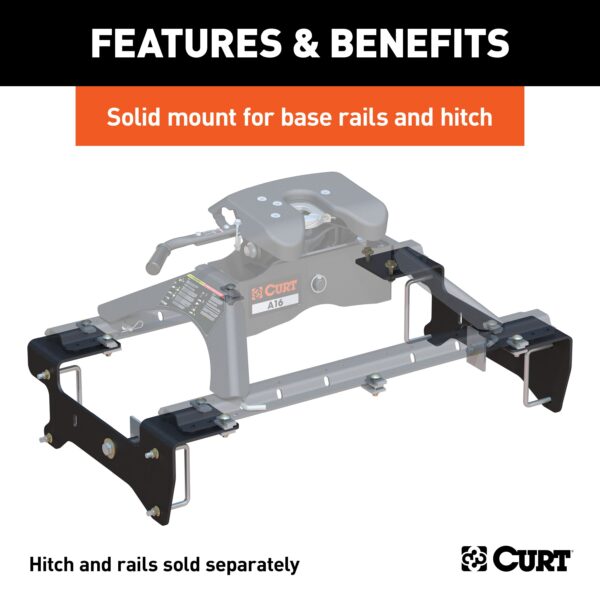 CURT Custom 5th Wheel Brackets, Select Silverado, Sierra 1500 (Except 5.5' Bed) - 16469 - Image 3