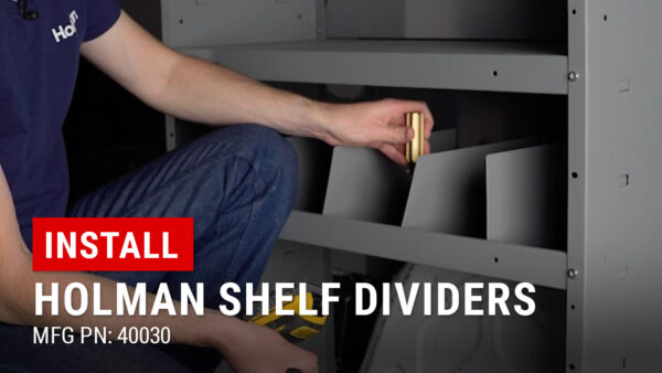 Installing Holman Shelf Dividers on a Van Shelf
