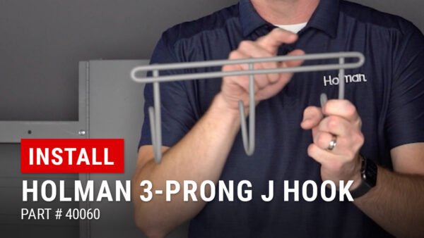 Installing Holman 3-Prong J Hook on Van Shelving