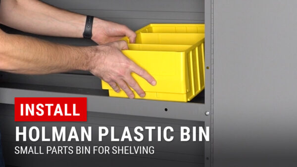 Installing Holman Plastic Bin on Van Shelving