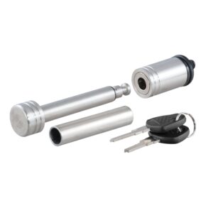 CURT 1/2" Hitch Lock with 5/8" Adapter (1-1/4" or 2" Receiver, Barbell, Stainless) - 23517