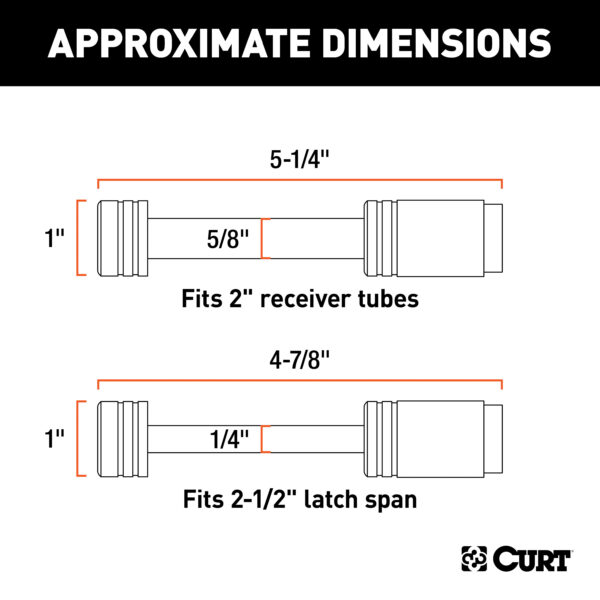CURT Hitch & Coupler Lock Set (2" Receiver, 2-1/2" Latch) - 23527 - Image 8