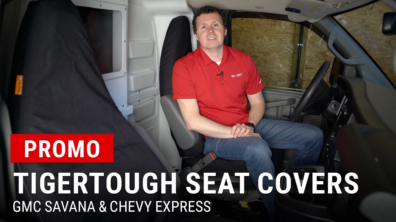Protect your seats with TigerTough Seat Covers for GMC Savana & Chevy Express—durable, waterproof, and USA-made.