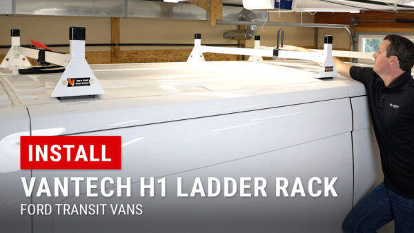 Installing Vantech H1 Ladder Rack on our Ford Transit