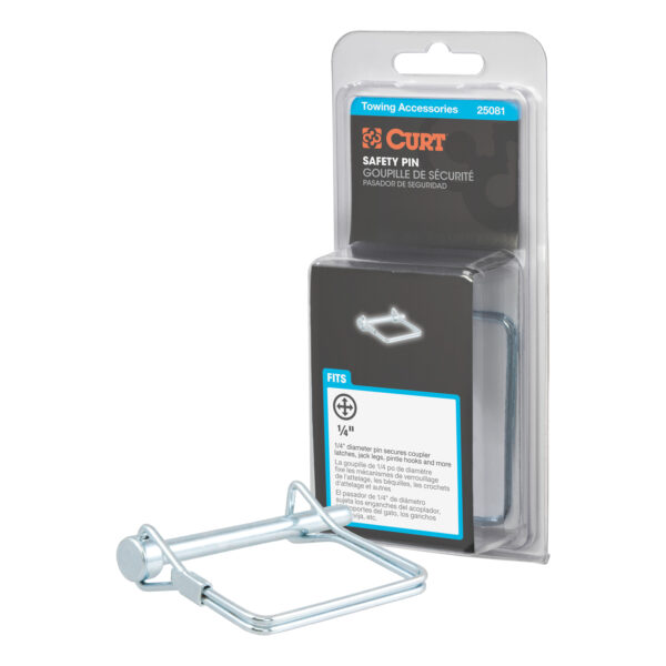 CURT 1/4" Safety Pin (2-3/4" Pin Length, Packaged) - 25081